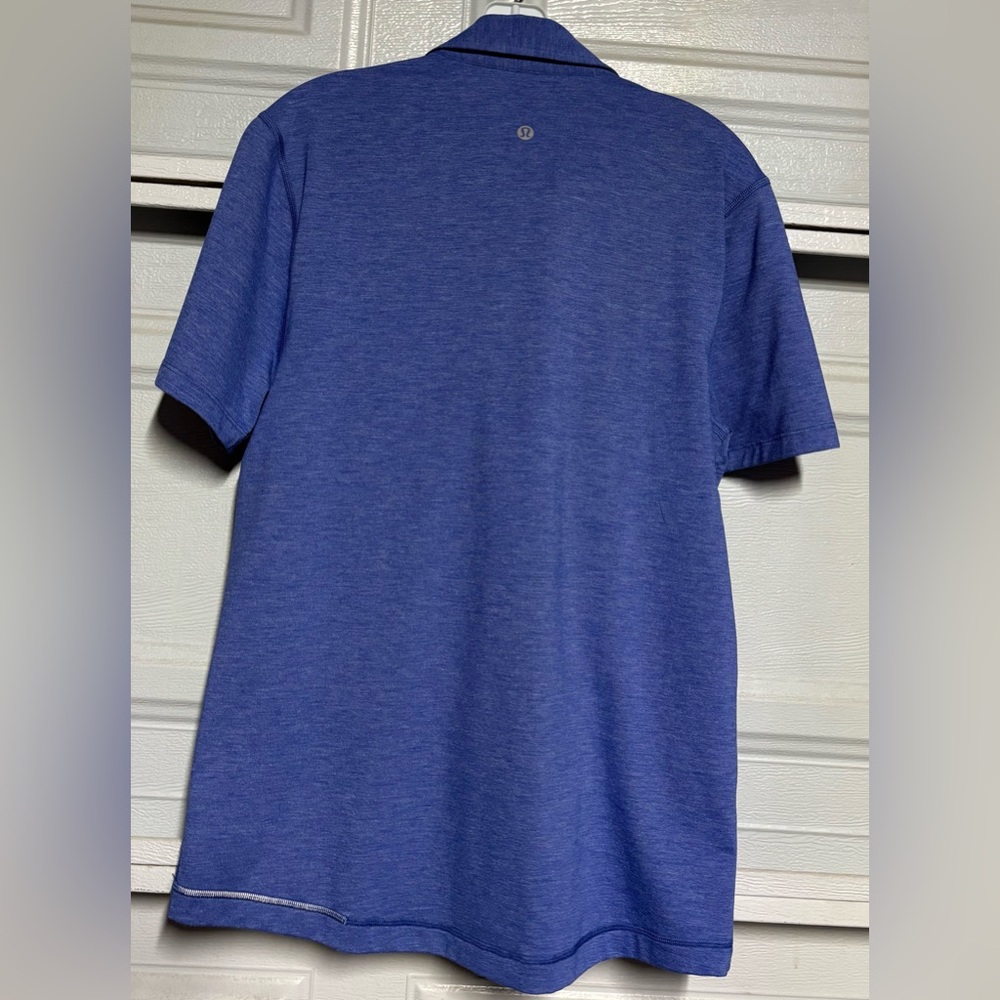lululemon athletica Men's Heathered Blue Polo